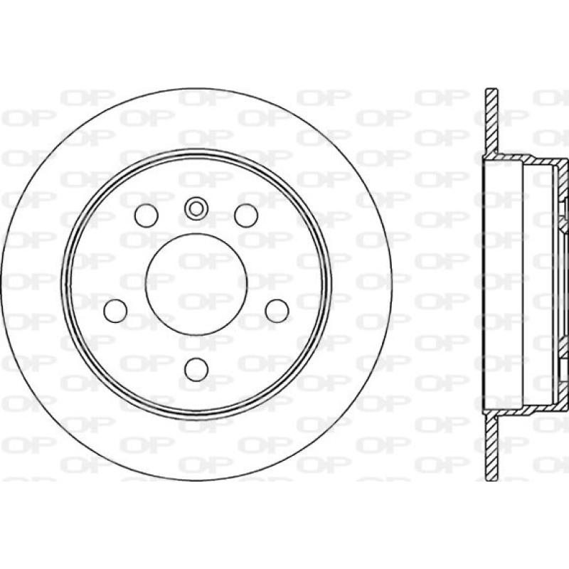 Jeu de 2 disques de frein arrière OPEN PARTS BDA2311.10 - Visuel 1