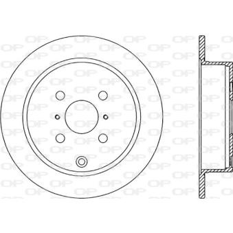 Jeu de 2 disques de frein arrière OPEN PARTS [BDA2312.10]