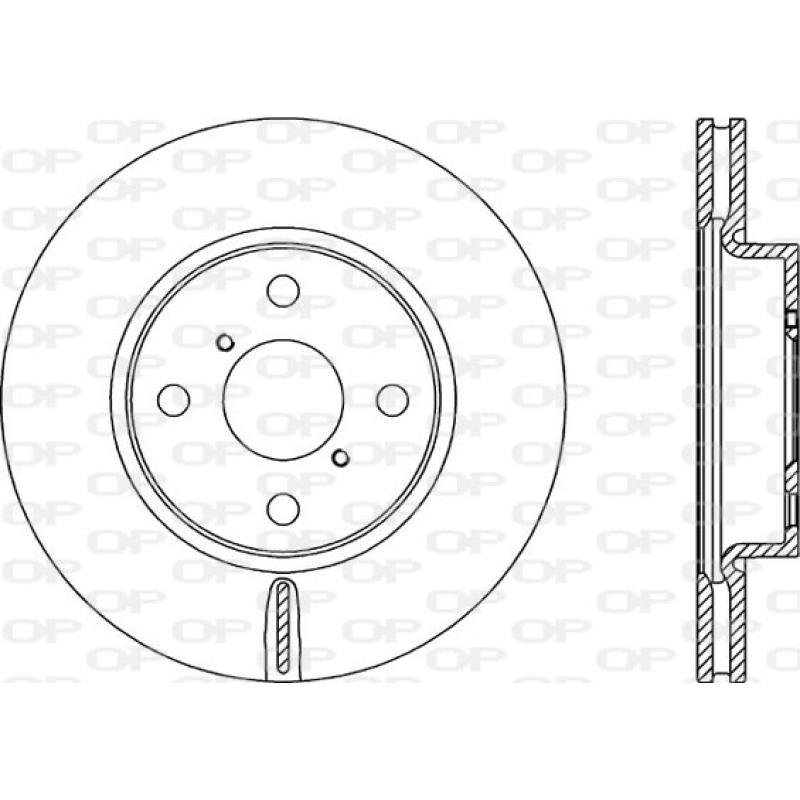 Jeu de 2 disques de frein avant OPEN PARTS BDA2317.20 - Visuel 1