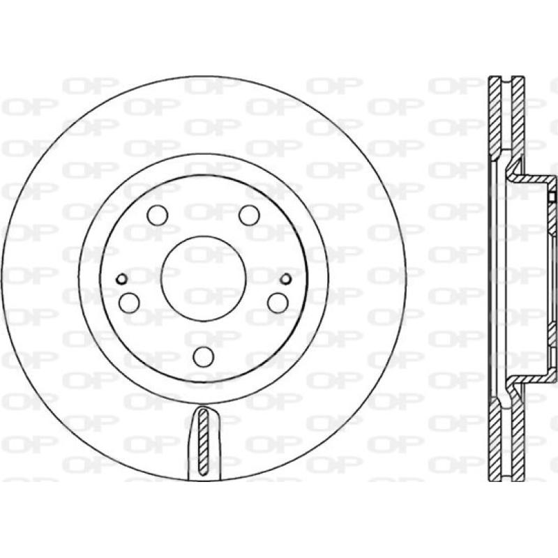 Jeu de 2 disques de frein avant OPEN PARTS BDA2318.20 - Visuel 1