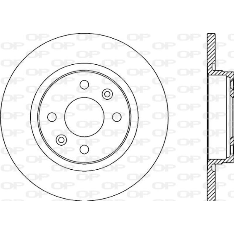 Jeu de 2 disques de frein avant OPEN PARTS BDA2322.10 - Visuel 1