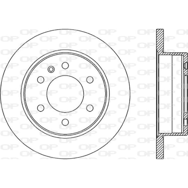Jeu de 2 disques de frein arrière OPEN PARTS BDA2325.10 - Visuel 1