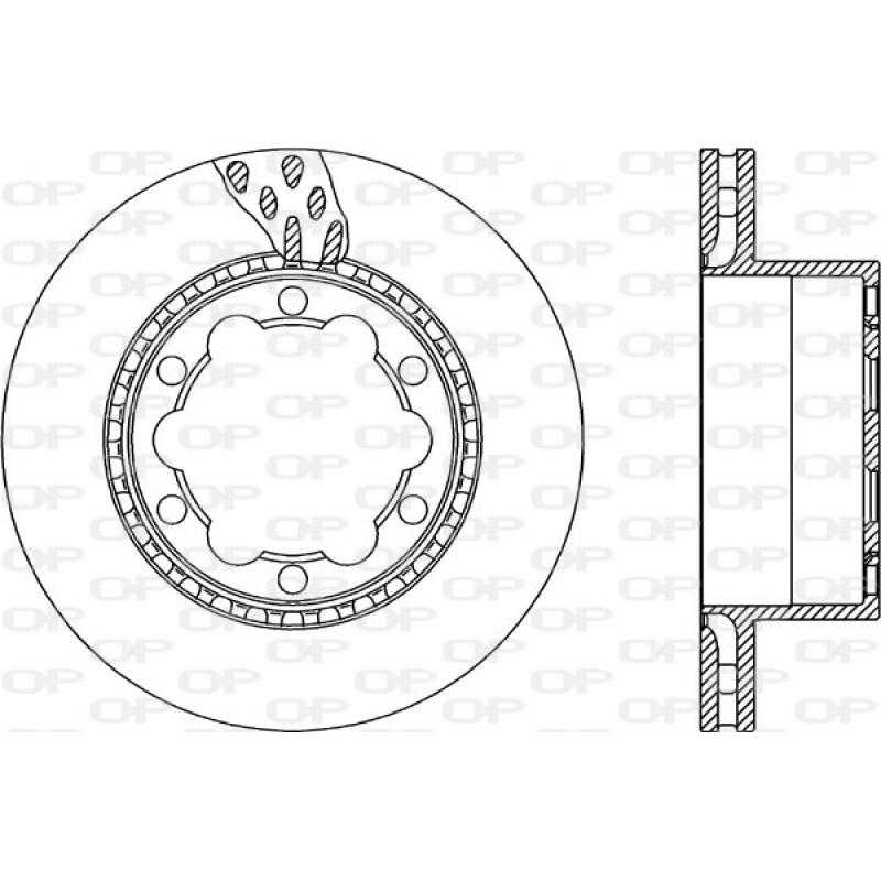 Jeu de 2 disques de frein arrière OPEN PARTS BDA2326.20 - Visuel 1