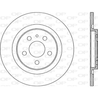 Jeu de 2 disques de frein arrière OPEN PARTS BDA2327.10 pour CITROEN C8 2.2 HDi - 163cv