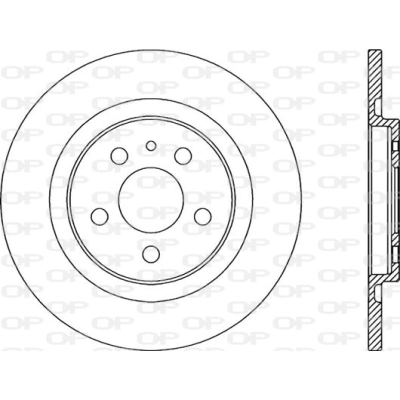 Jeu de 2 disques de frein arrière OPEN PARTS BDA2327.10 - Visuel 1