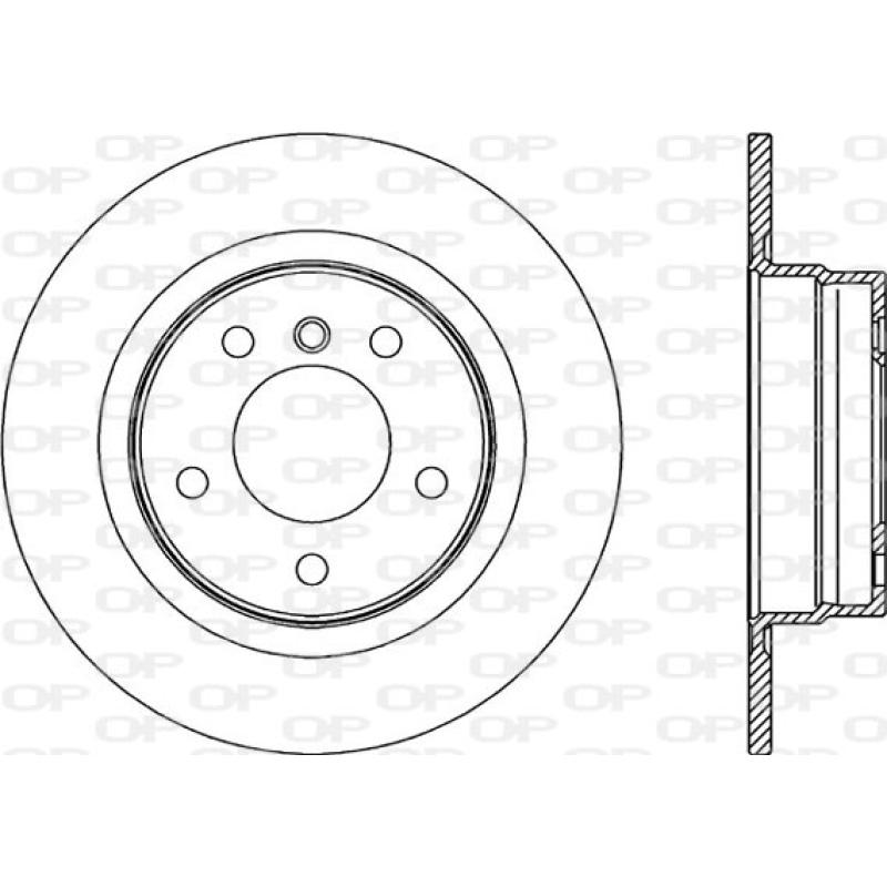 Jeu de 2 disques de frein arrière OPEN PARTS BDA2335.10 - Visuel 1