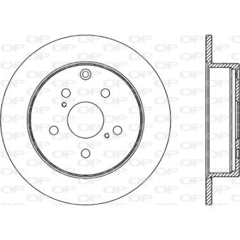 Jeu de 2 disques de frein arrière OPEN PARTS [BDA2340.10]