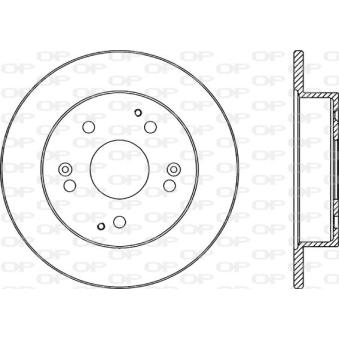 Jeu de 2 disques de frein arrière OPEN PARTS OEM 42510S5TE00