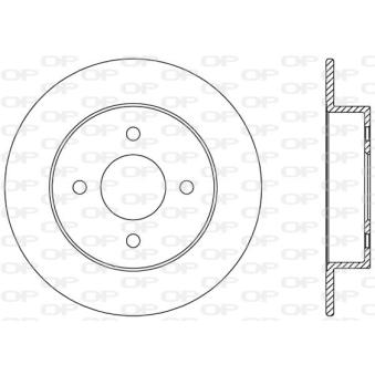 Jeu de 2 disques de frein arrière OPEN PARTS OEM 432065F001