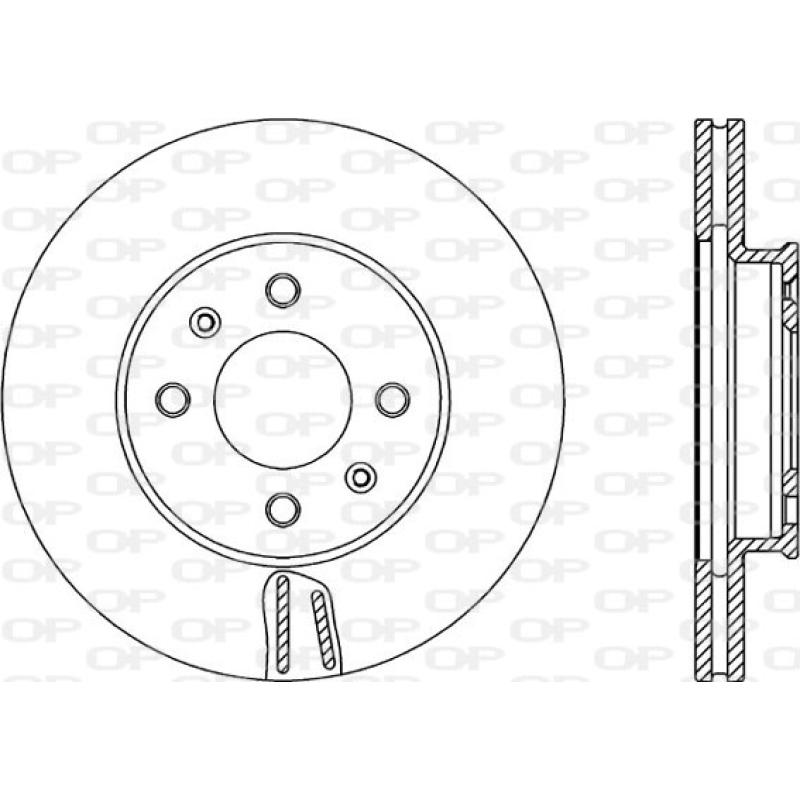 Jeu de 2 disques de frein avant OPEN PARTS BDA2350.20 - Visuel 1