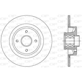 Jeu de 2 disques de frein arrière OPEN PARTS OEM 7701206328