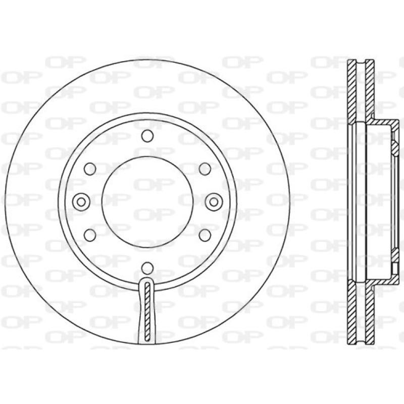 Jeu de 2 disques de frein avant OPEN PARTS BDA2371.20 - Visuel 1
