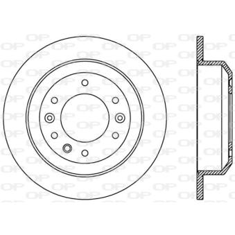 Jeu de 2 disques de frein arrière OPEN PARTS OEM 584114D000