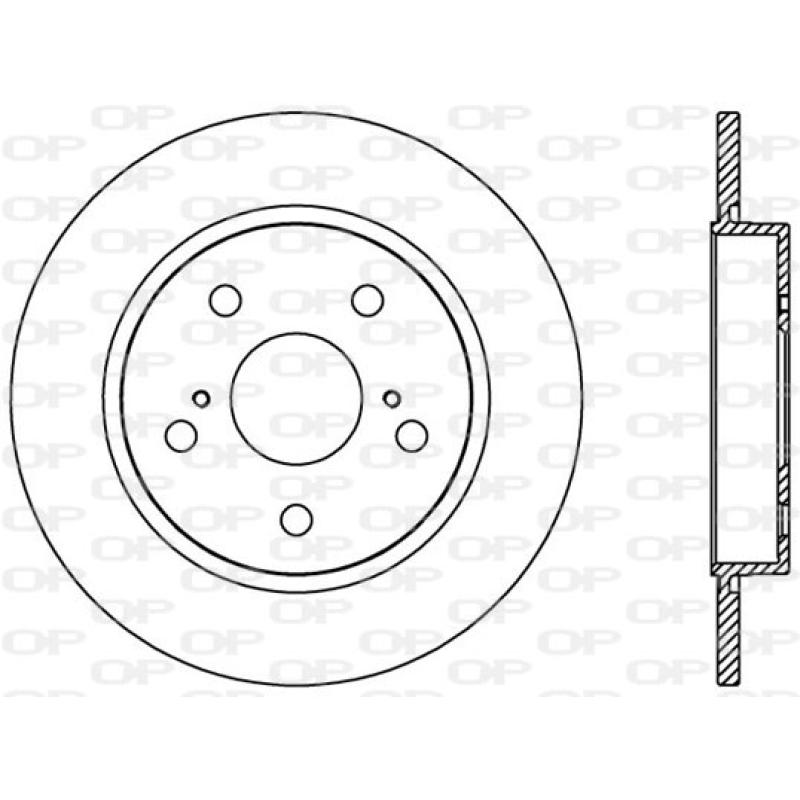 Jeu de 2 disques de frein arrière OPEN PARTS BDA2378.10 - Visuel 1