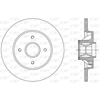 Jeu de 2 disques de frein arrière OPEN PARTS OEM 424946 Jeu de 2 disques de frein arrière OPEN PARTS OEM 424946