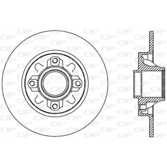 Jeu de 2 disques de frein arrière OPEN PARTS OEM 424965 Jeu de 2 disques de frein arrière OPEN PARTS OEM 424965
