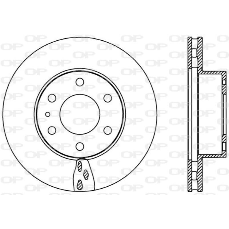 Jeu de 2 disques de frein avant OPEN PARTS BDA2390.20 - Visuel 1