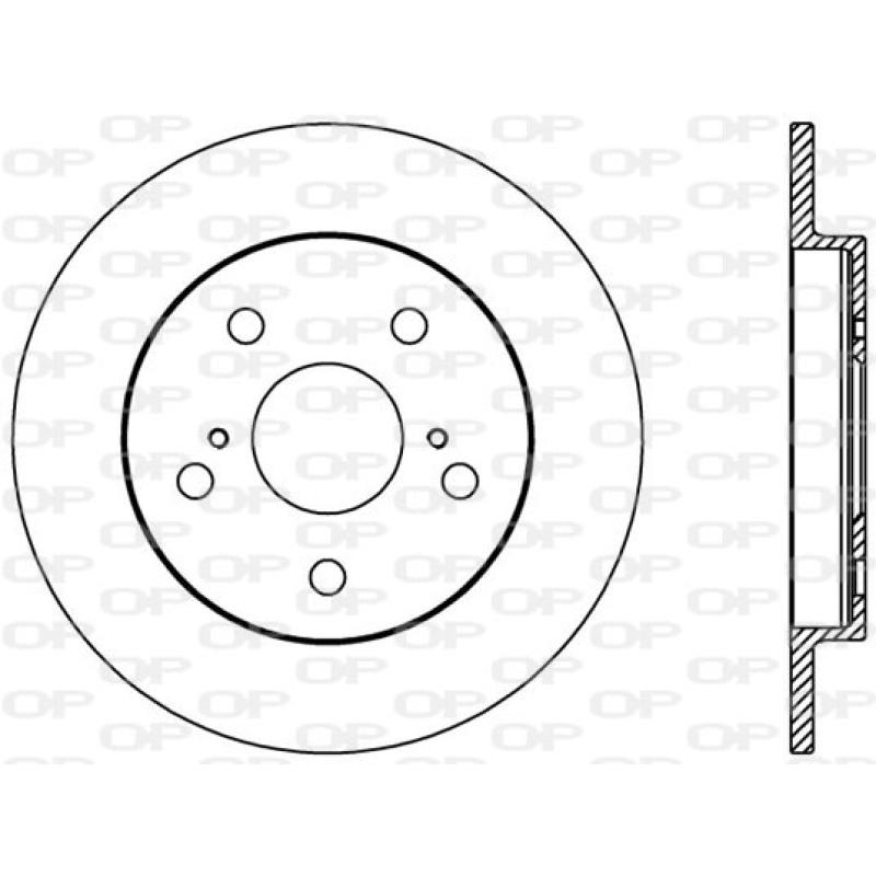 Jeu de 2 disques de frein arrière OPEN PARTS BDA2397.10 - Visuel 1