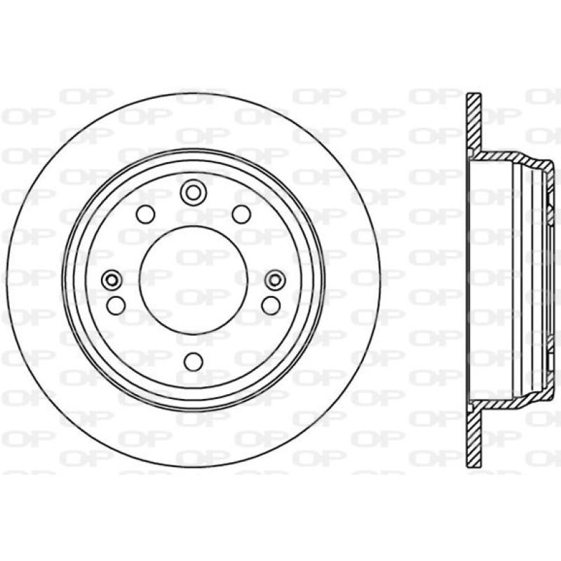 Jeu de 2 disques de frein arrière OPEN PARTS BDA2409.10 - Visuel 1