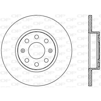 Jeu de 2 disques de frein avant OPEN PARTS BDA2444.10 pour OPEL CORSA 1.0 - 65cv