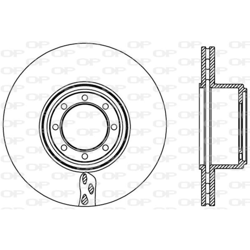 Jeu de 2 disques de frein arrière OPEN PARTS BDA2451.20 - Visuel 1