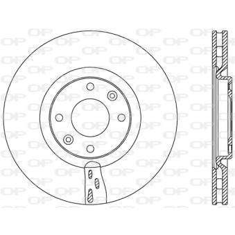 Jeu de 2 disques de frein avant OPEN PARTS OEM 1611841780 Jeu de 2 disques de frein avant OPEN PARTS OEM 1611841780