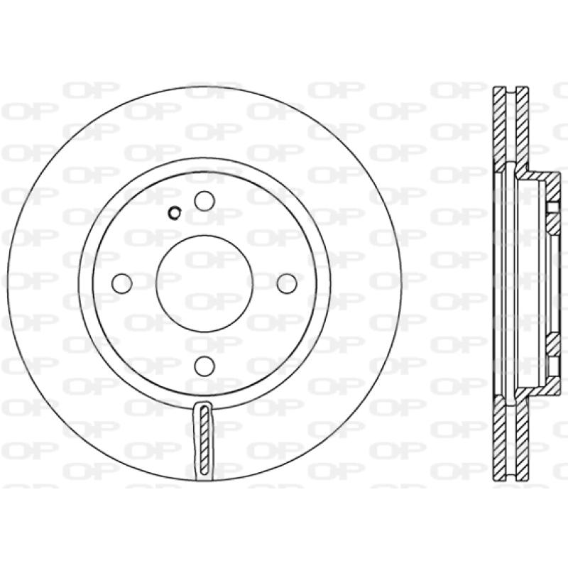 Jeu de 2 disques de frein avant OPEN PARTS BDA2454.20 - Visuel 1