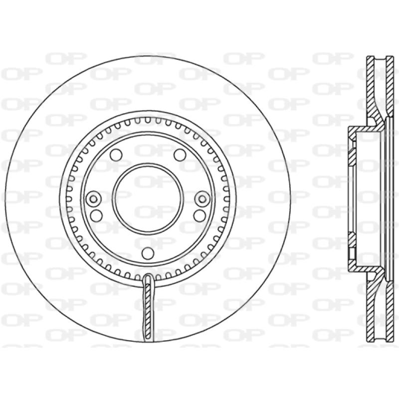 Jeu de 2 disques de frein avant OPEN PARTS BDA2477.20 - Visuel 1