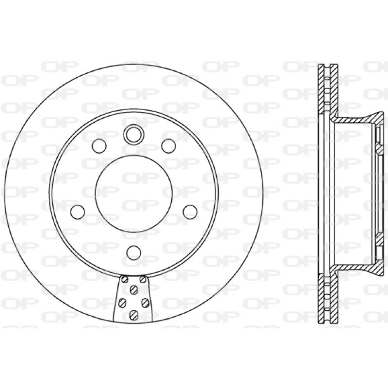 Jeu de 2 disques de frein avant OPEN PARTS BDA2488.20 - Visuel 1