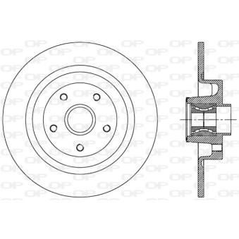 Jeu de 2 disques de frein arrière OPEN PARTS OEM 8200244108