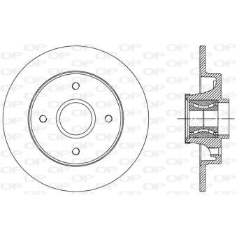 Jeu de 2 disques de frein arrière OPEN PARTS BDA2510.30 pour VOLKSWAGEN GOLF 1.2 THP - 110cv