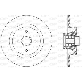 Jeu de 2 disques de frein arrière OPEN PARTS OEM 7701208230