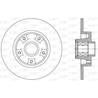 Jeu de 2 disques de frein arrière OPEN PARTS BDA2513.30 pour AUDI A3 1.5 DCI - 110cv