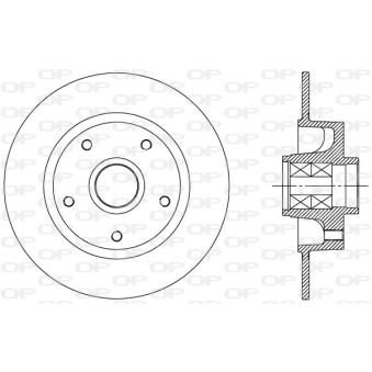Jeu de 2 disques de frein arrière OPEN PARTS [BDA2515.30]