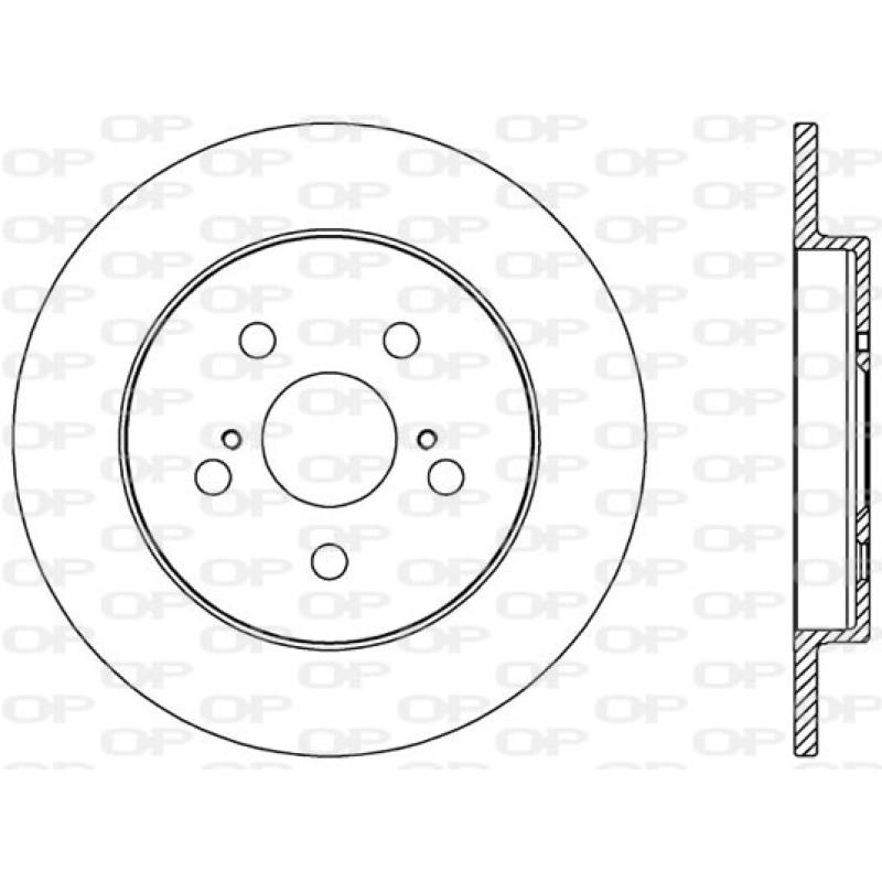 Jeu de 2 disques de frein arrière OPEN PARTS BDA2524.10 - Visuel 1