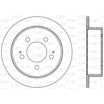 Jeu de 2 disques de frein arrière OPEN PARTS OEM 4840109000