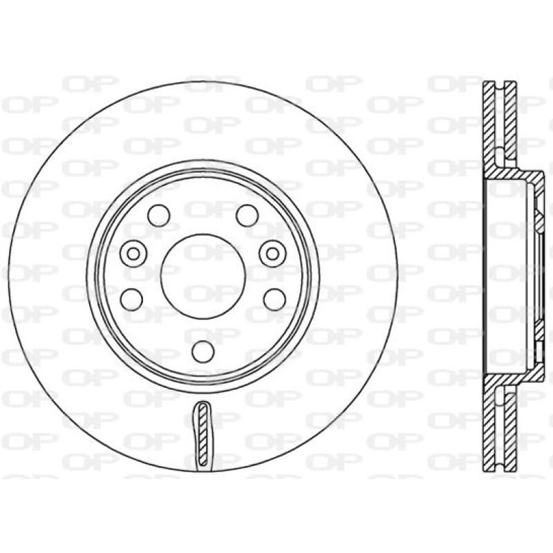 Jeu de 2 disques de frein avant OPEN PARTS BDA2528.20 - Visuel 1