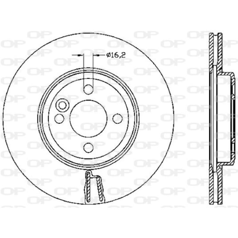 Jeu de 2 disques de frein avant OPEN PARTS BDA2530.20 - Visuel 1
