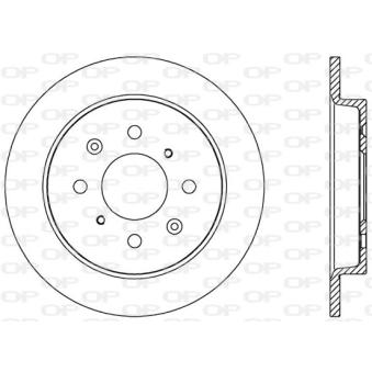 Jeu de 2 disques de frein arrière OPEN PARTS OEM 42510TF0000 Jeu de 2 disques de frein arrière OPEN PARTS OEM 42510TF0000