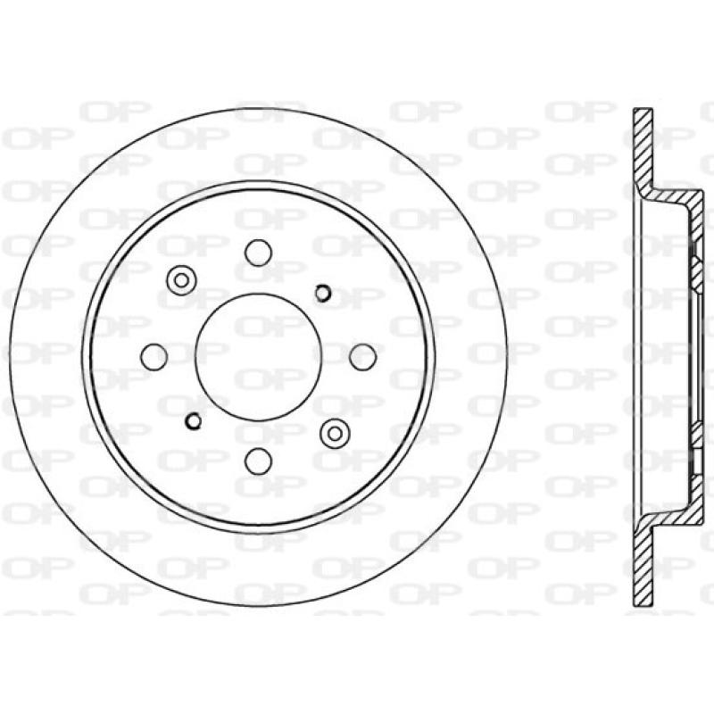 Jeu de 2 disques de frein arrière OPEN PARTS BDA2553.10 - Visuel 1