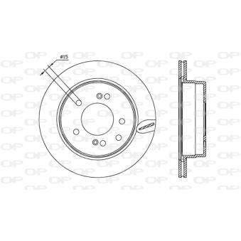 Jeu de 2 disques de frein arrière OPEN PARTS OEM 4840109100