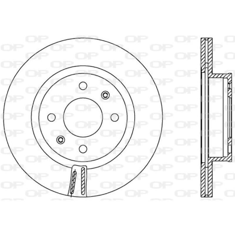 Jeu de 2 disques de frein avant OPEN PARTS BDA2558.20 - Visuel 1