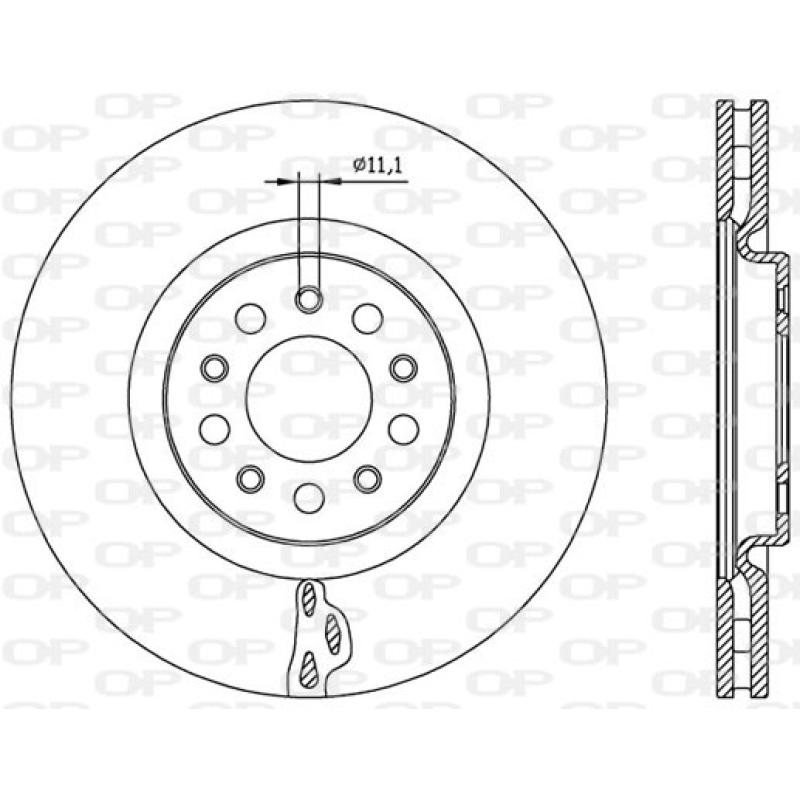 Jeu de 2 disques de frein avant OPEN PARTS BDA2562.20 - Visuel 1