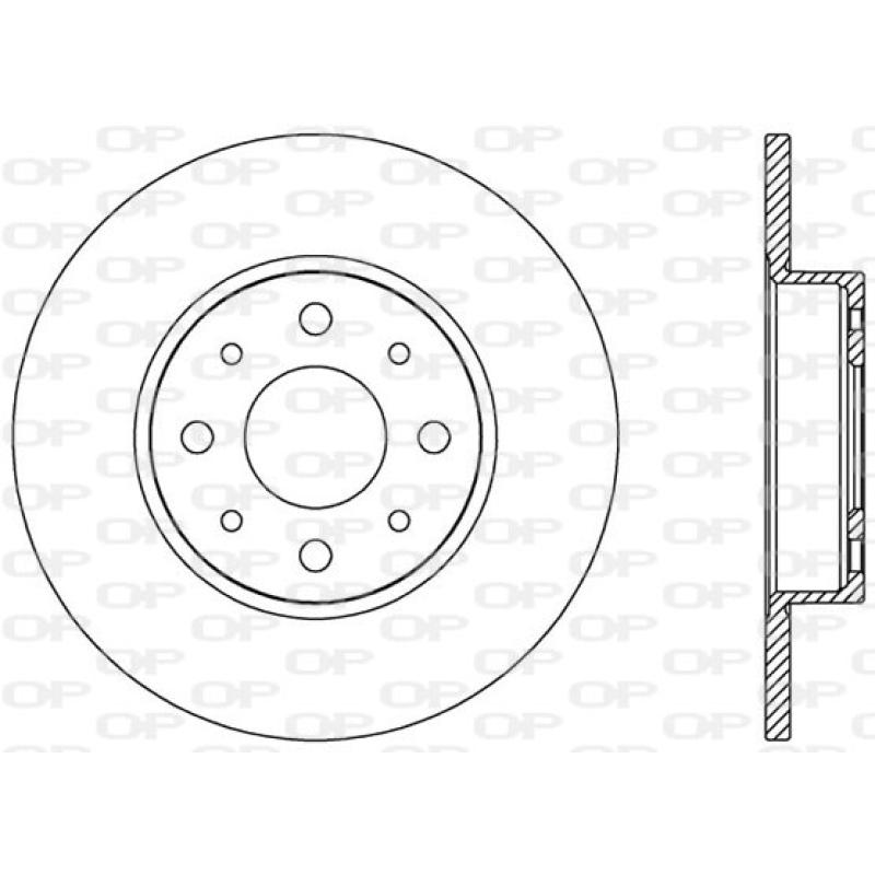 Jeu de 2 disques de frein arrière OPEN PARTS BDA2564.10 - Visuel 1
