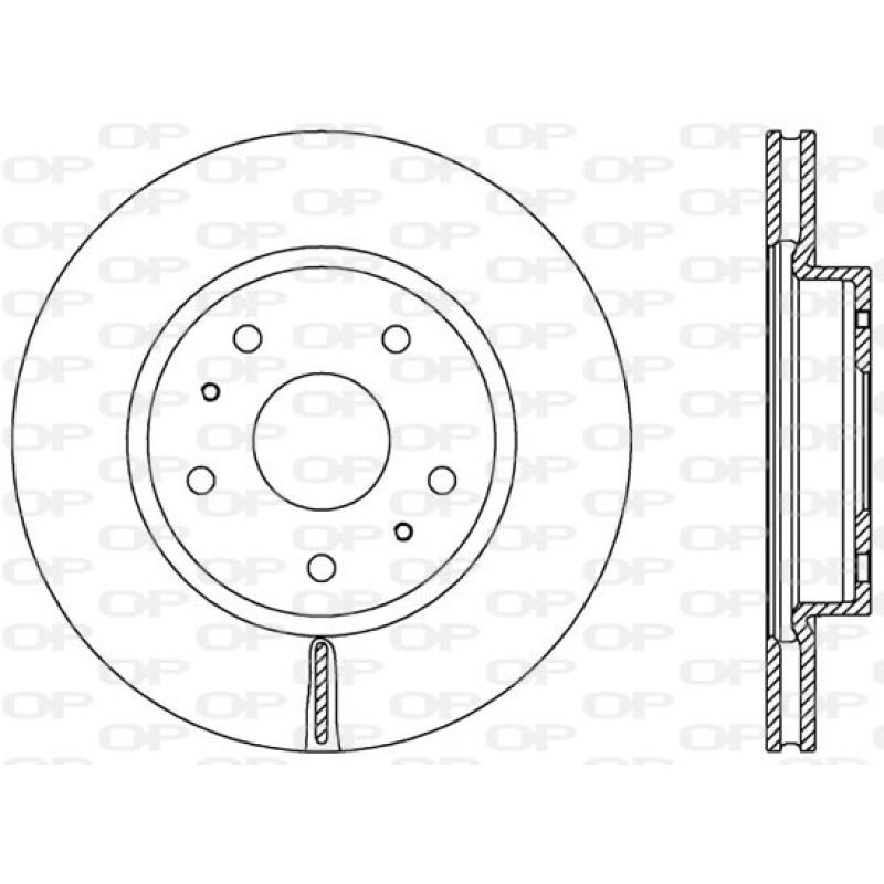 Jeu de 2 disques de frein avant OPEN PARTS BDA2565.20 - Visuel 1