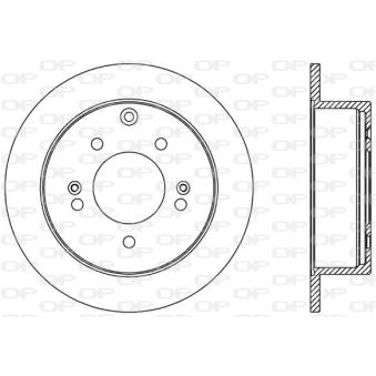 Jeu de 2 disques de frein arrière OPEN PARTS OEM 584112K300