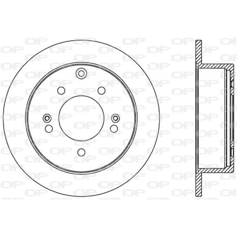 Jeu de 2 disques de frein arrière OPEN PARTS BDA2570.10 - Visuel 1