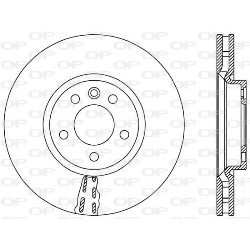 Jeu de 2 disques de frein avant OPEN PARTS BDA2572.20 - Visuel 1