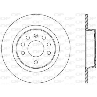 Jeu de 2 disques de frein arrière OPEN PARTS [BDA2575.10]