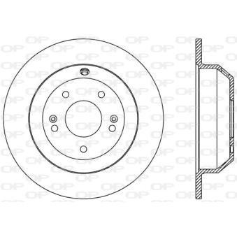 Jeu de 2 disques de frein arrière OPEN PARTS OEM S584112P000